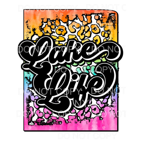 Lake Life Bright Color Leopard Sublimation transfers - Heat 