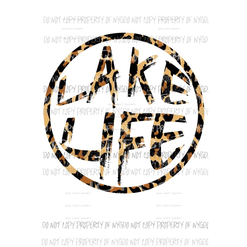 Lake Life Leopard Sublimation transfers Heat Transfer