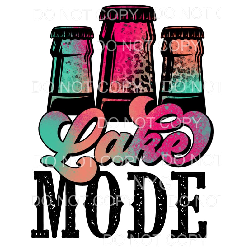 Lake Mode Colorful Leopard Bottles Distressed Sublimation 