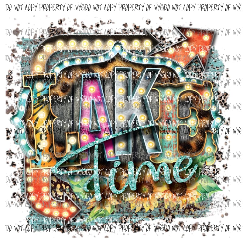 Lake Time Marquee Sunflowers Leopard Sublimation transfers Heat Transfer
