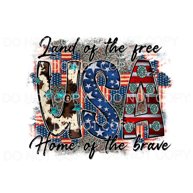 Land of the free USA Sublimation transfers - Heat Transfer