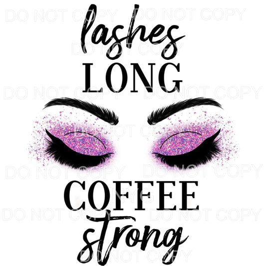 Lashes Long Coffee Strong Purple Glitter Sublimation 