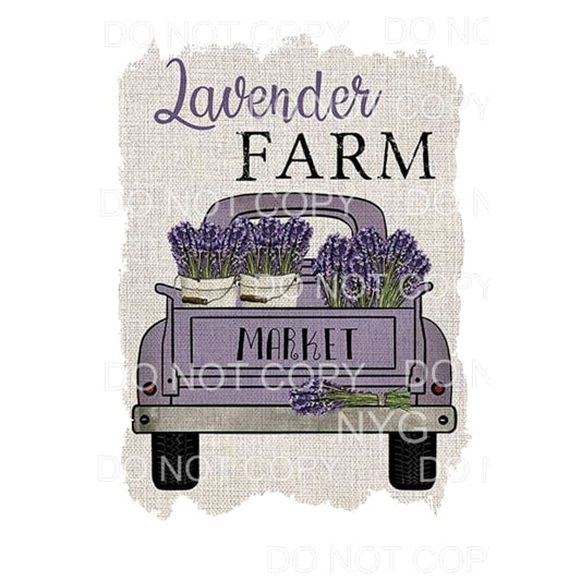 Lavender Farm Market Vintage Truck Sublimation transfers - 