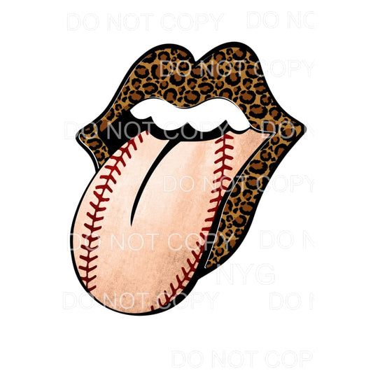 Leopard Baseball Lips # 4 Sublimation transfers - Heat 