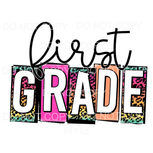 Leopard BLOCK 1st TO 6TH GRADES Sublimation transfers - Heat