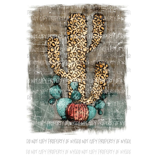 Leopard Cactus Pumpkin Sublimation transfers Heat Transfer