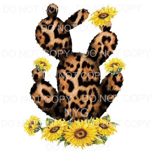 Leopard Cactus Sunflowers Sublimation transfers - Heat 