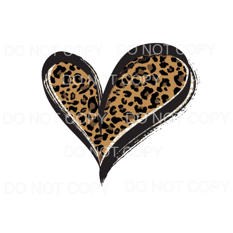 Leopard Heart #5 Sublimation transfers - Heat Transfer