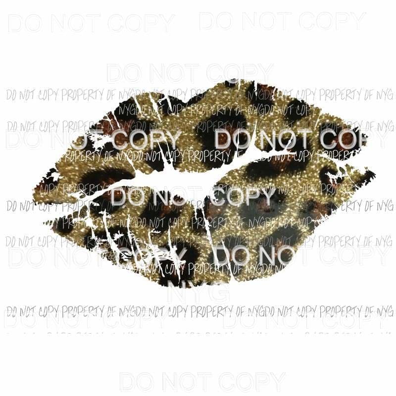 Leopard Lips #2 Sublimation transfers Heat Transfer