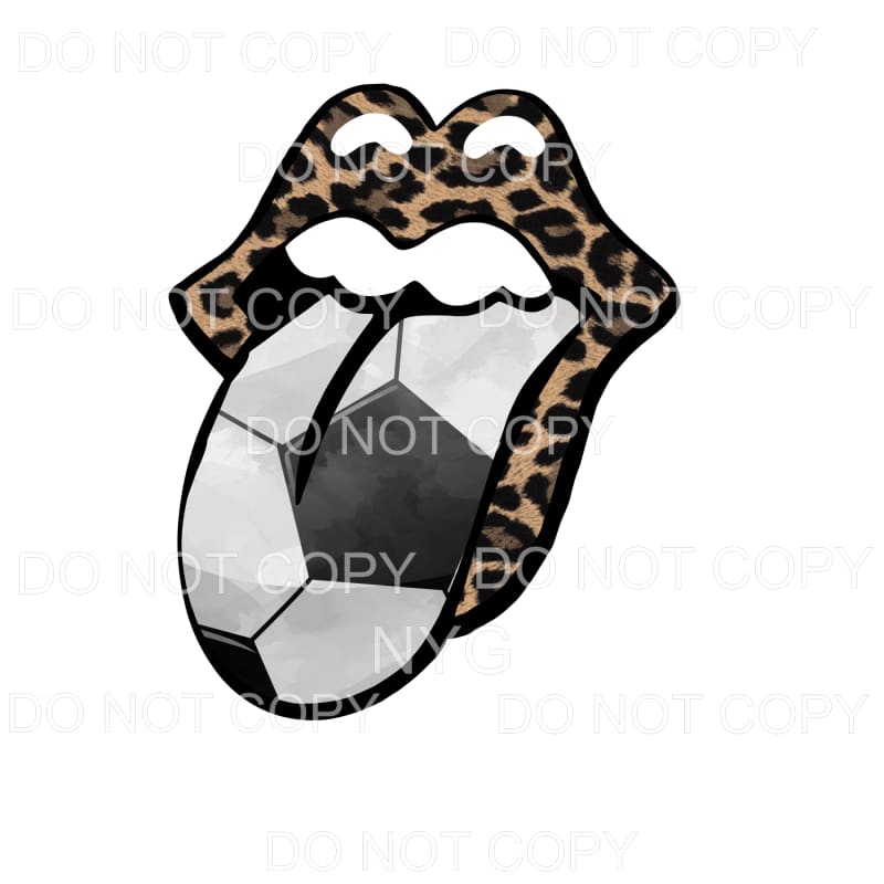 Leopard Lips Soccer Tongue Sublimation transfers - Heat 