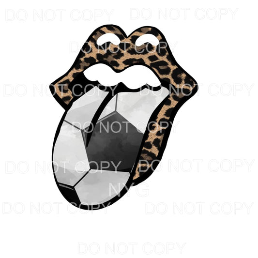 Leopard Lips Soccer Tongue Sublimation transfers - Heat 