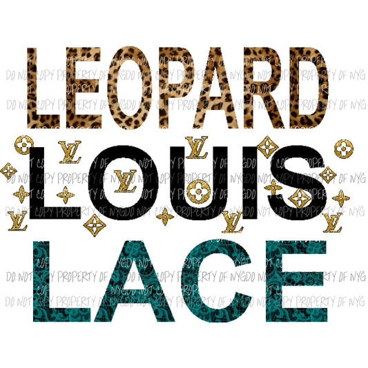 Leopard Louis Lace 1 Sublimation transfers Heat Transfer