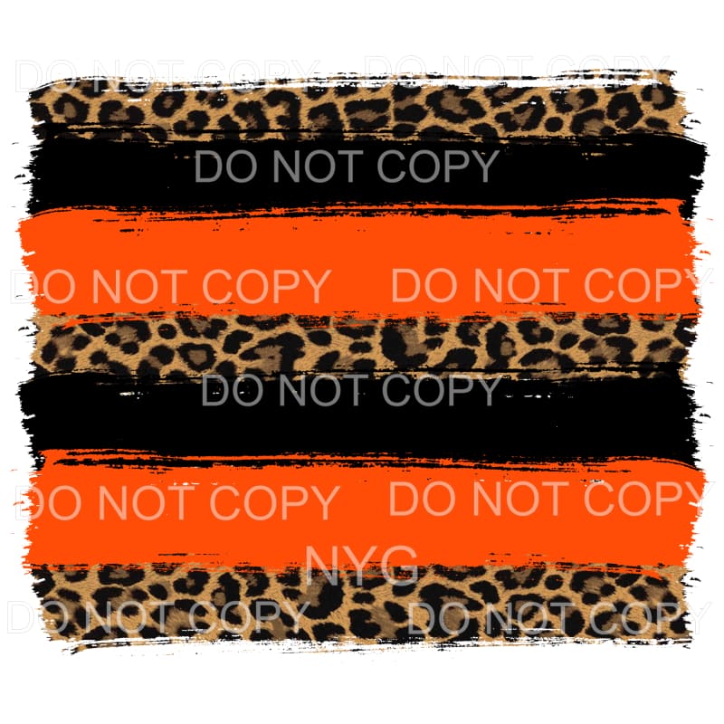 Leopard Orange Black Sheet Sublimation transfers - 13 x 9 