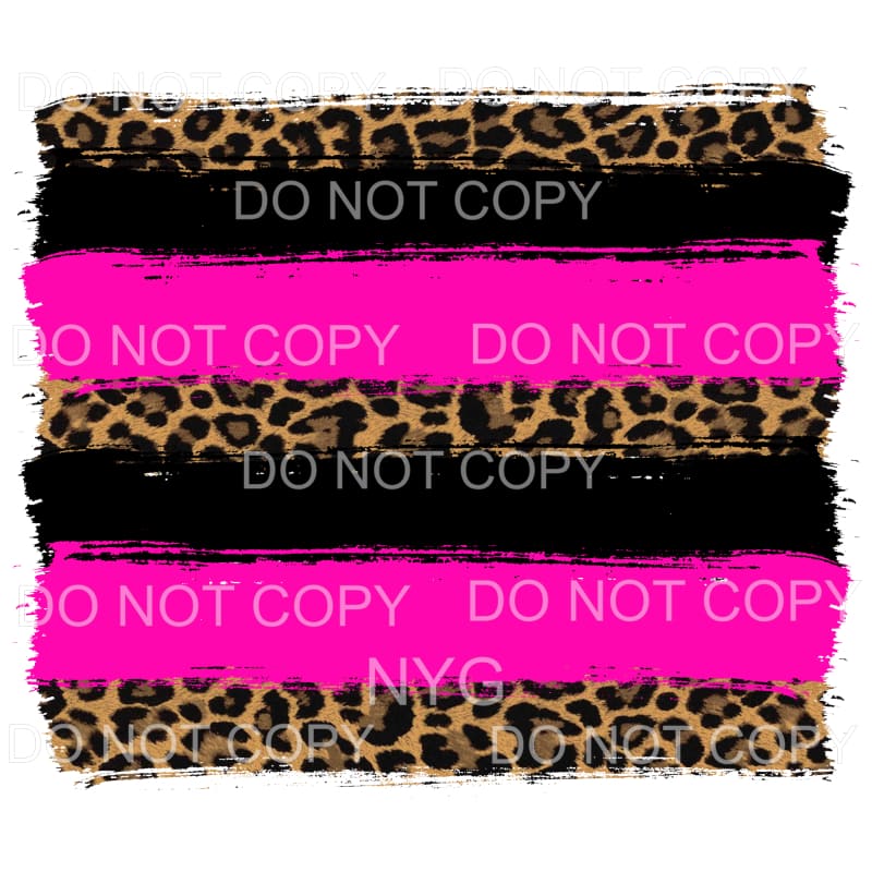 Leopard Pink Black Sheet Sublimation transfers - 13 x 9 