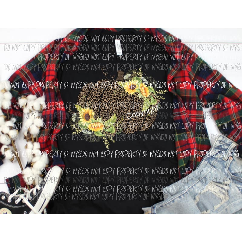 Leopard pumpkin # 8 sunflowers Sublimation transfers Heat Transfer