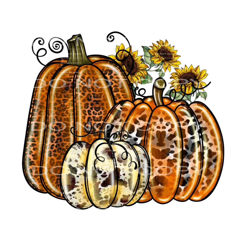 leopard Pumpkins # 2104 Sublimation transfers - Heat 