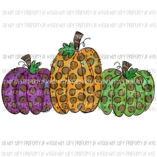 leopard pumpkins sublimation transfers Heat Transfer