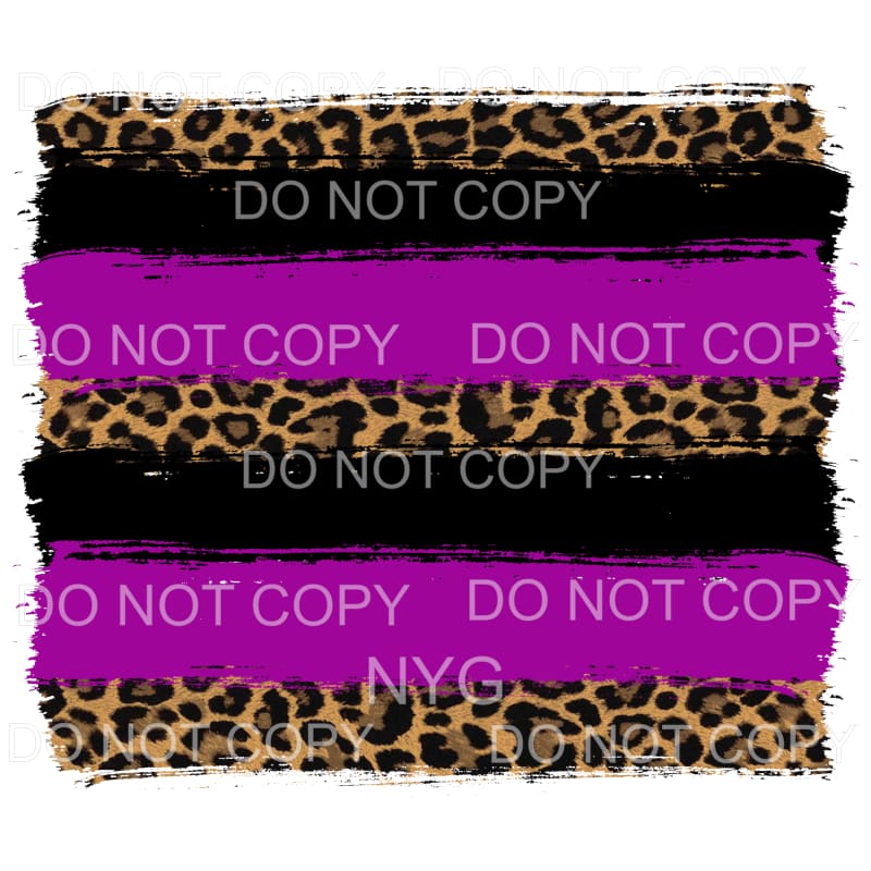 Leopard Purple Black Sheet Sublimation transfers - 13 x 9 