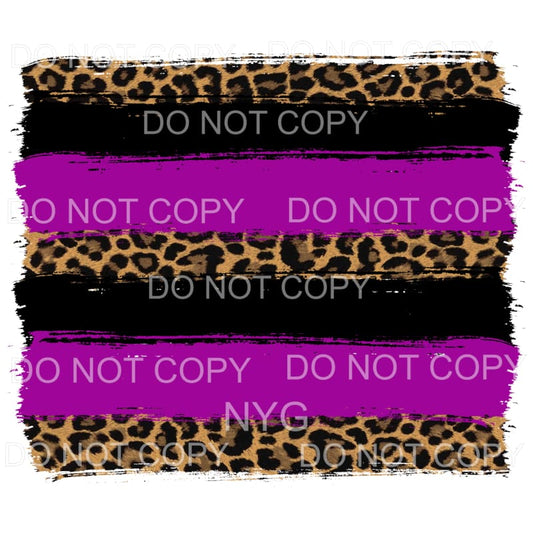 Leopard Purple Black Sheet Sublimation transfers - 13 x 9 