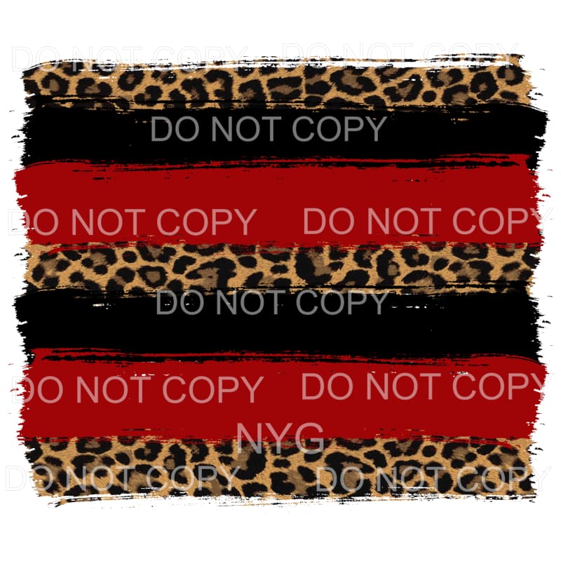 Leopard Red Black Sheet Sublimation transfers - 13 x 9 