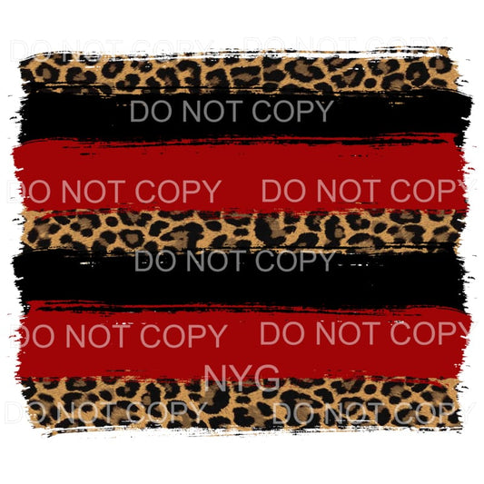 Leopard Red Black Sheet Sublimation transfers - 13 x 9 