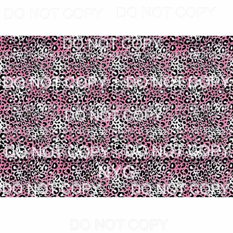 Leopard Sheet pink and white Sublimation transfers Heat Transfer