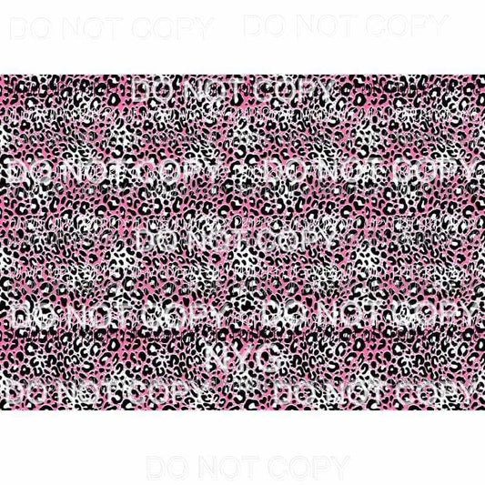 Leopard Sheet pink and white Sublimation transfers Heat Transfer