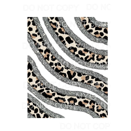 Leopard Silver White Sheet Sublimation transfers - Heat 