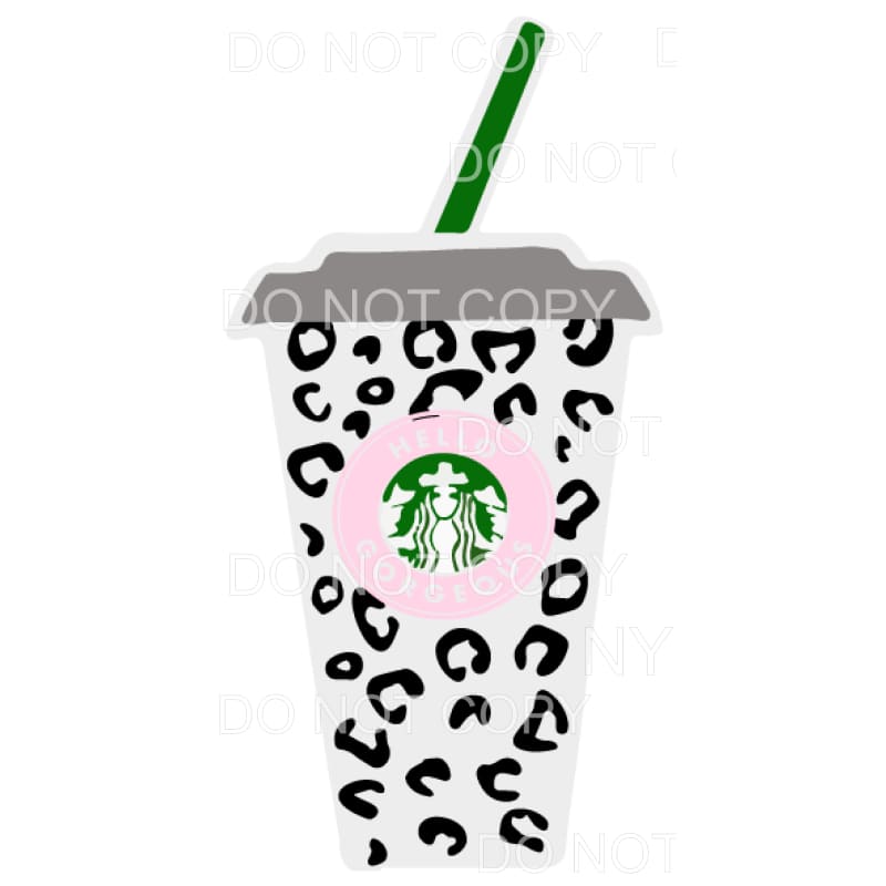 Leopard Starbucks Cup Sublimation transfers - Heat Transfer