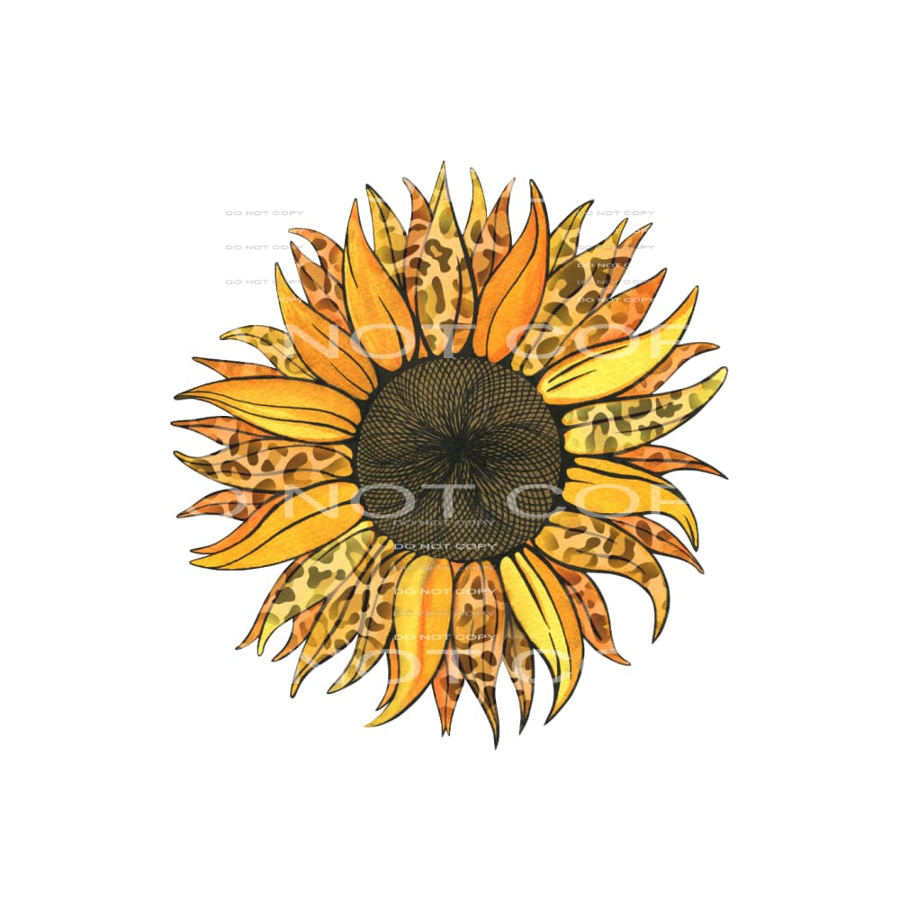 leopard sunflower #6722 Sublimation transfers - Heat 