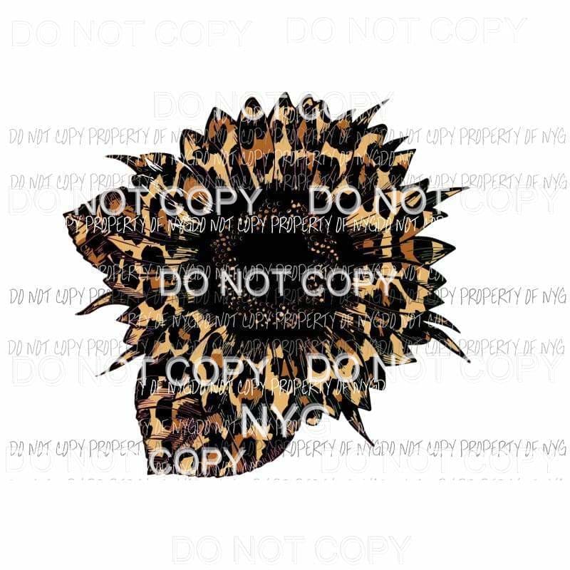 Leopard Sunflower Sublimation transfers Heat Transfer