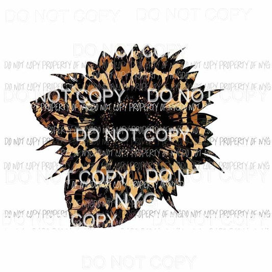 Leopard Sunflower Sublimation transfers Heat Transfer