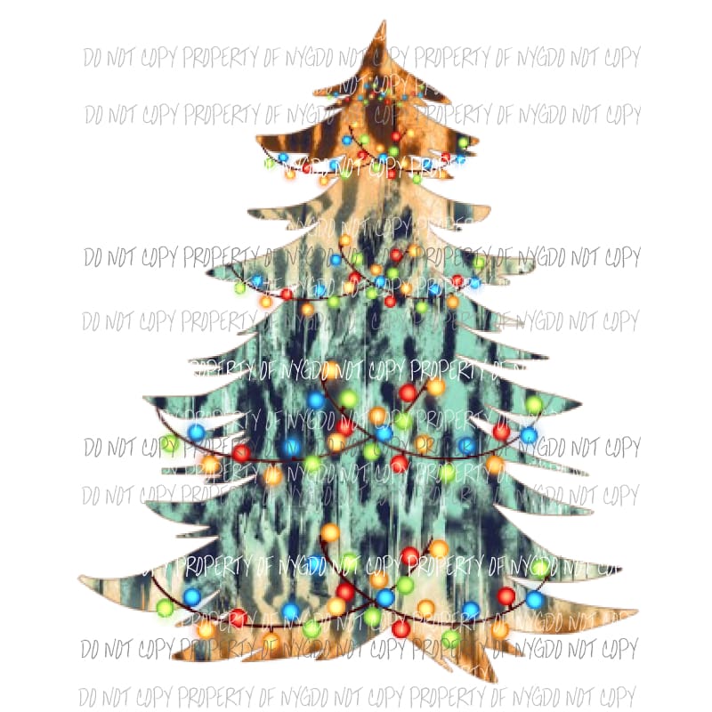 Leopard Turquoise Tree #2 Sublimation transfers Heat Transfer