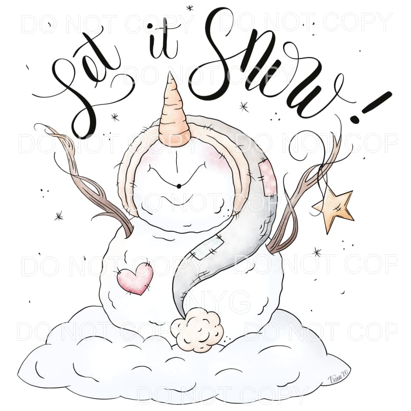 Let It Snow Snowman Patchwork Hat #422 Sublimation transfers