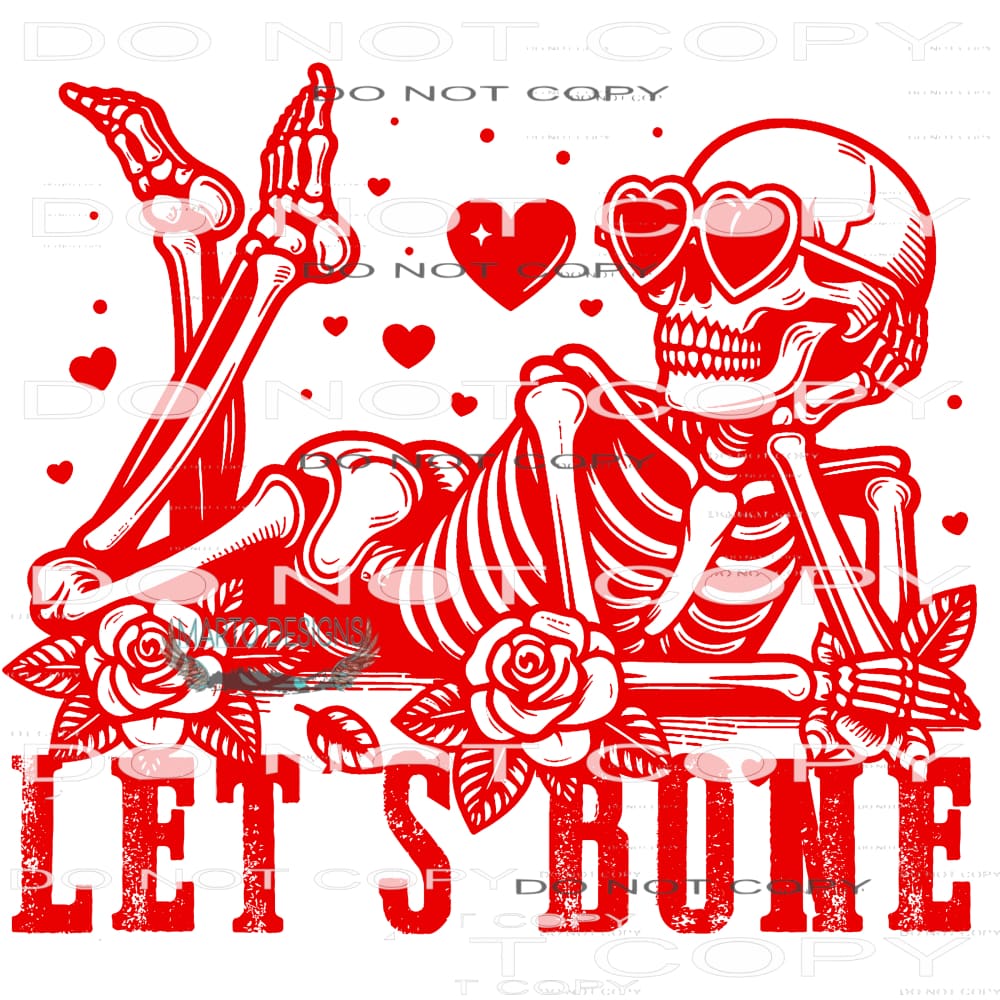 Let’s Bone #8845 Sublimation transfers - Heat Transfer