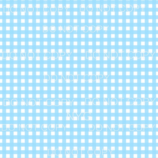 Light Blue Gingham Sheet #931 Sublimation transfers - Heat 