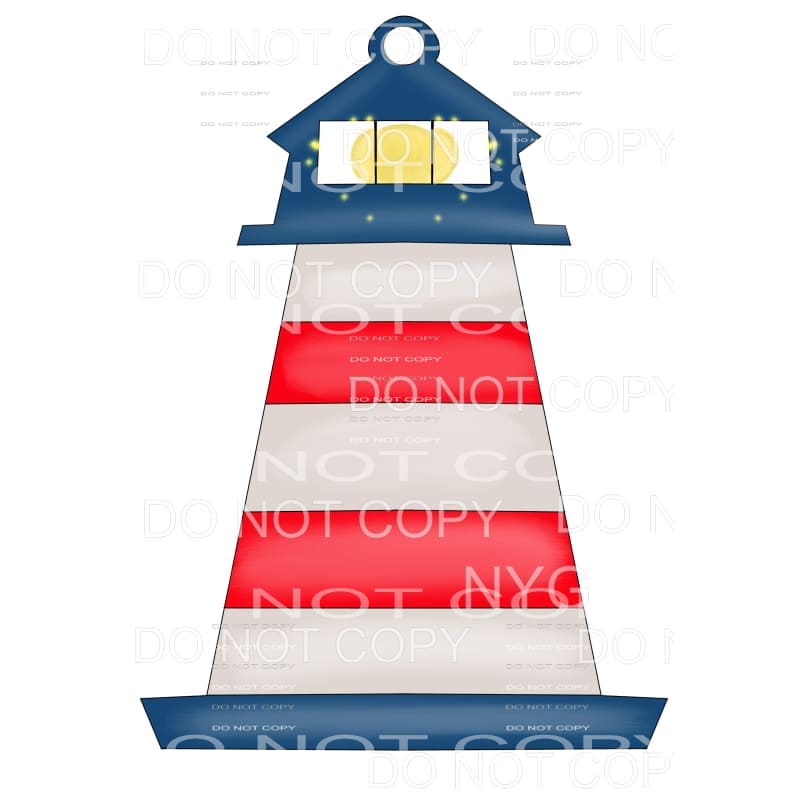Lighthouse Red White Blue Sublimation transfers - Heat 