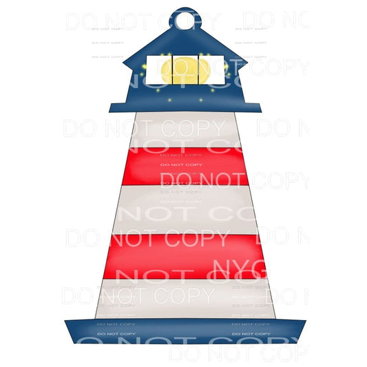 Lighthouse Red White Blue Sublimation transfers - Heat 