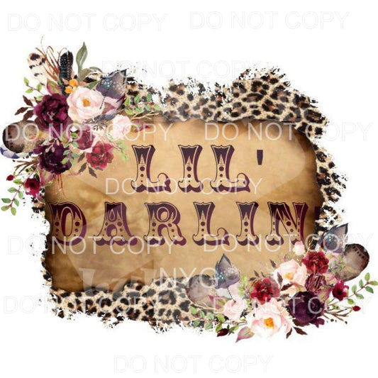 Lil Darlin Floral Leopard Sublimation transfers - Heat 
