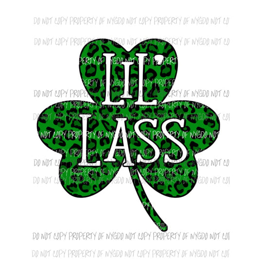 Lil Lass green leopard Sublimation transfers Heat Transfer