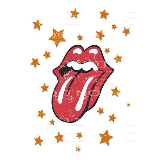 Lips with stars # 2361 Sublimation transfers - Heat Transfer