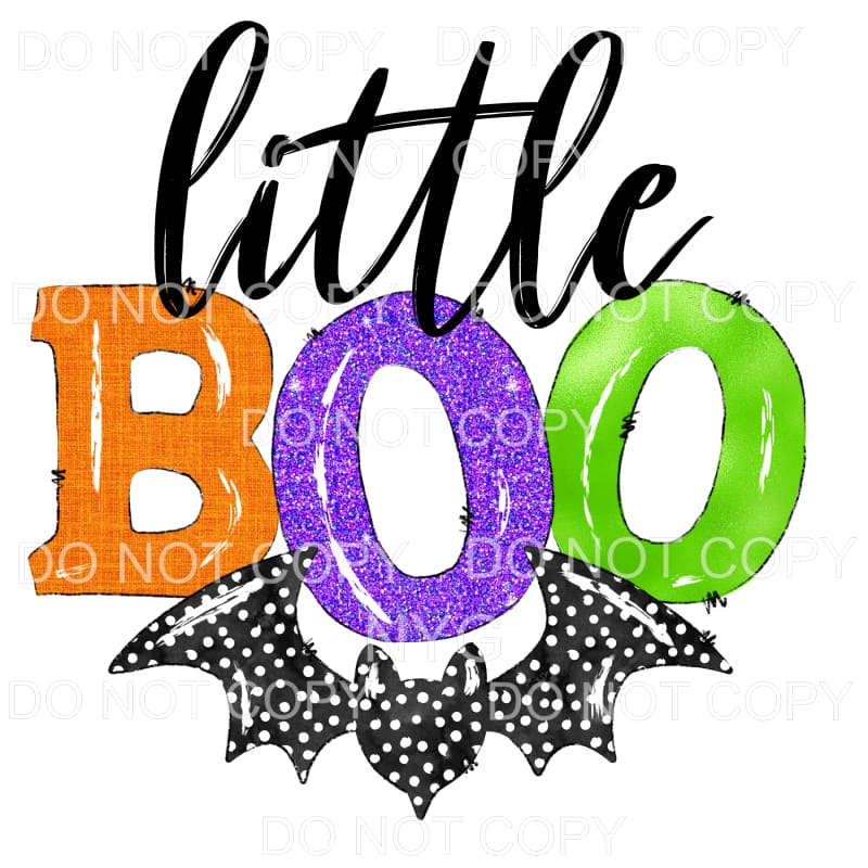 Little Boo Bat Sublimation transfers - Heat Transfer
