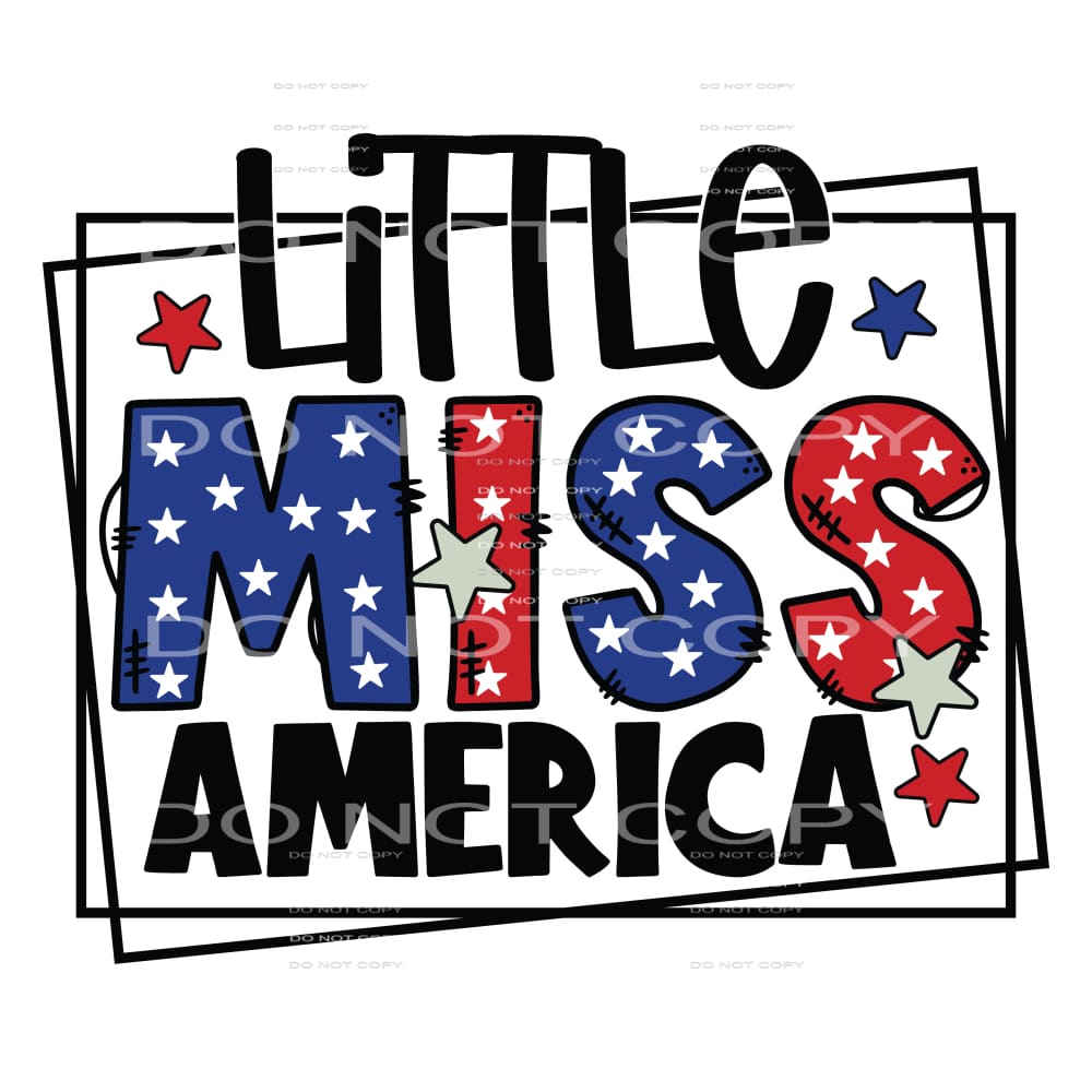 Little miss America # 263 Sublimation transfers - Heat