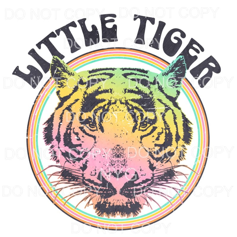 Little Tiger Colorful Sublimation transfers - Heat Transfer
