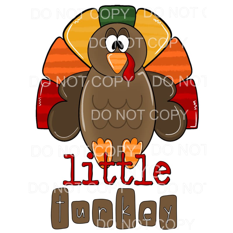 Little Turkey Boy Fall Colors Stripes #1580 Sublimation 