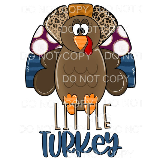 Little Turkey Girl Leopard Bow Fall Colors Polka Dots 