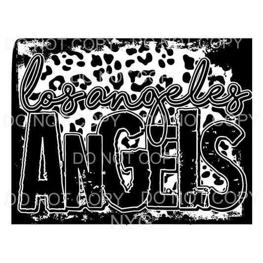 Los Angeles Angels Baseball Black Leopard Sublimation 