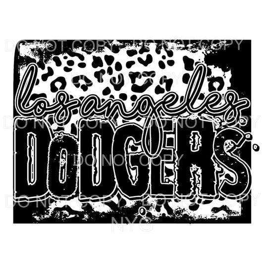 Los Angeles Dodgers Baseball Black Leopard Sublimation 