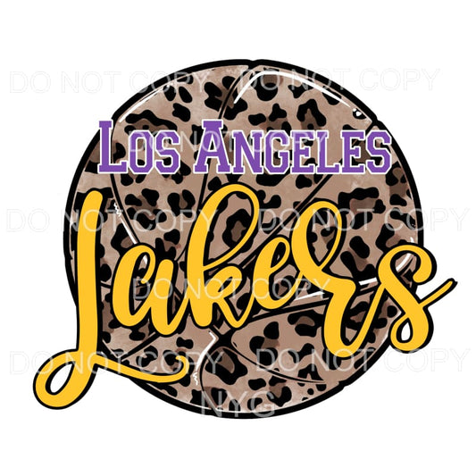 Los Angeles Lakers Leopard Basketball Sublimation transfers 