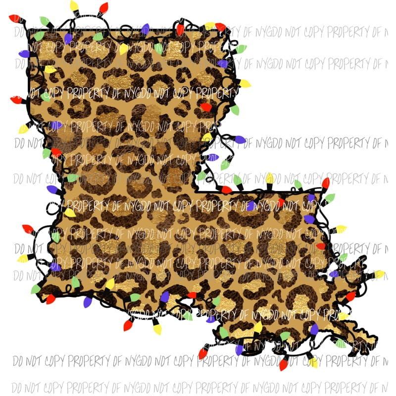 louisiana cheetah lights sublimation transfers Heat Transfer